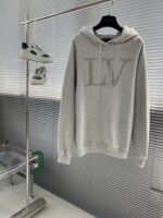 LV1:1莱茵石烫钻圆领帽衫卫衣潮流百搭舒适休闲精品復刻