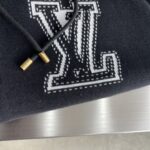 LV復刻版秋冬新款拉鏈連帽棉質衫輕盈廓形潮流男女同款高仿
