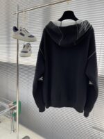 LV復刻版秋冬新款拉鏈連帽棉質衫輕盈廓形潮流男女同款高仿