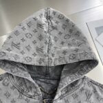 LV復刻版25SS牛仔連帽外套滿印Monogram提花潮流百搭高仿男女同款