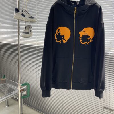 LV精品仿製25SS人頭聯名拉鍊外套潮流百搭男女同款高仿復刻