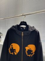 LV精品仿製25SS人頭聯名拉鍊外套潮流百搭男女同款高仿復刻