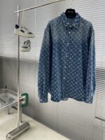 LV高仿牛仔襯衫外套滿印Monogram提花潮流百搭男女同款