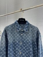 LV高仿牛仔襯衫外套滿印Monogram提花潮流百搭男女同款