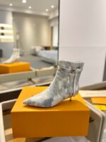 LV A貨秋冬專櫃走秀短靴 女士精緻楦型 4公分跟