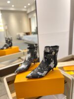 LV 頂級秋冬專櫃走秀短靴 女士楦型精緻 4公分跟