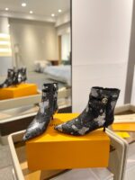 LV 頂級秋冬專櫃走秀短靴 女士楦型精緻 4公分跟