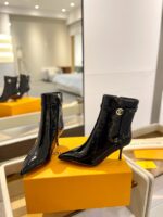LV 黑色復刻秋冬專櫃走秀短靴 女士高貴楦型