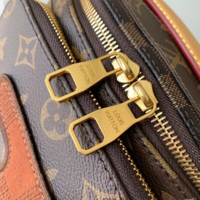 LV精品仿製Rush腰包Monogram帆布Damier刺繡貼飾多功能可調節