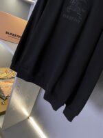 BURBERRY高仿後背鏤空格紋馬術騎士棉質連帽衛衣卡其經典休閒