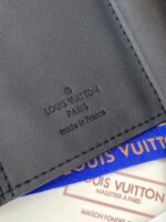 LV復刻版Victor錢包Monogram Shadow牛皮新壓花深藍按扣翻蓋小巧