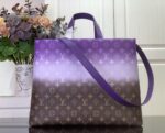 LV A貨Shopper Tote手袋M13928咖啡紫漸變大容量時尚手提肩背