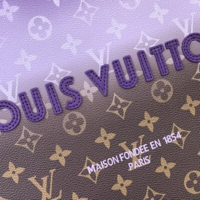 LV A貨Shopper Tote手袋M13928咖啡紫漸變大容量時尚手提肩背