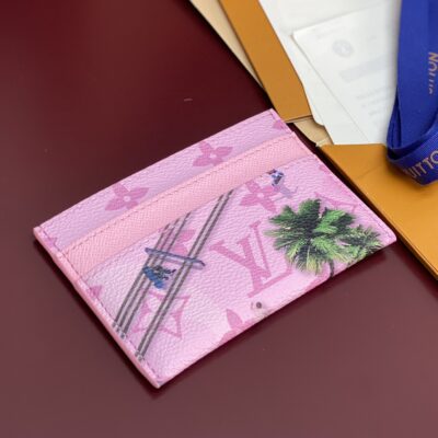LV高仿DOUBLE卡夾M14862滑雪粉款式精緻小巧男士時尚收納