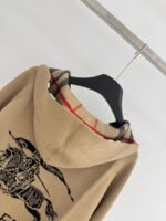 BURBERRY高仿雙面可穿拉鍊帽衫開衫格紋騎士字母LOGO時尚