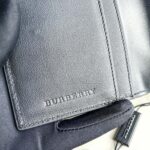 Burberry頂級原單雙折錢夾格紋牛皮立體徽標經典設計