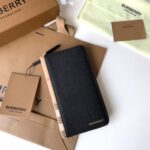 Burberry高仿House格紋拼皮錢夾手掌紋牛皮精品設計