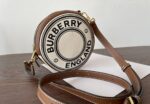Burberry高仿圓餅包雙層拉鍊設計英倫風小可愛2025新品