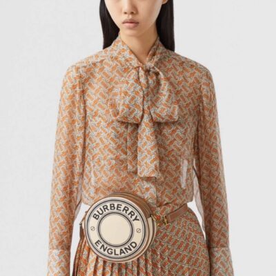 Burberry高仿圓餅包雙層拉鍊設計英倫風小可愛2025新品