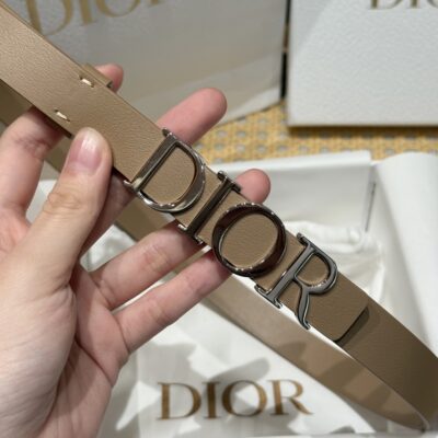 Dior一比一D-Dream雙面女士腰帶2cm時尚優雅金屬扣