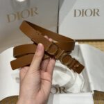Dior高仿D-Dream雙面女士腰帶2cm時尚優雅金屬扣