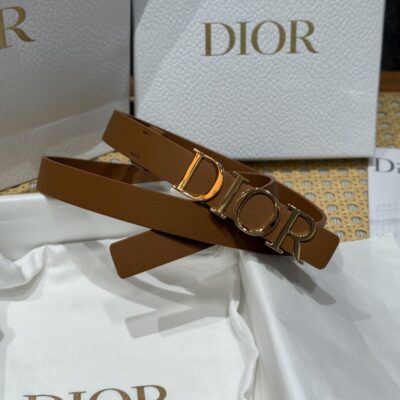 Dior高仿D-Dream雙面女士腰帶2cm時尚優雅金屬扣