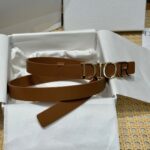 Dior高仿D-Dream雙面女士腰帶2cm時尚優雅金屬扣