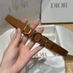 Dior高仿D-Dream雙面女士腰帶2cm時尚優雅金屬扣