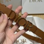 Dior高仿D-Dream雙面女士腰帶2cm時尚優雅金屬扣