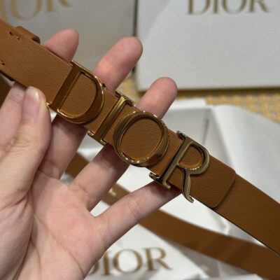 Dior高仿D-Dream雙面女士腰帶2cm時尚優雅金屬扣