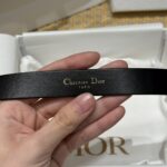 Dior高仿D-Dream雙面黑色腰帶2cm女款優雅百搭金屬扣