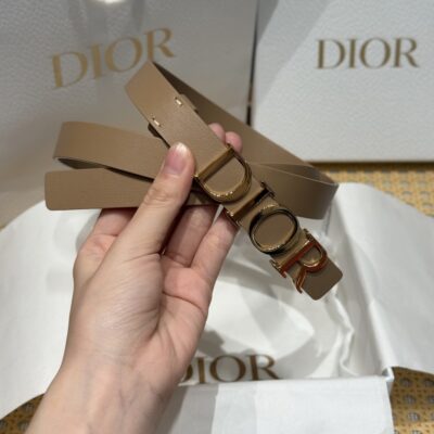 Dior高仿D-Dream雙面腰帶2cm女款優雅時尚金屬扣