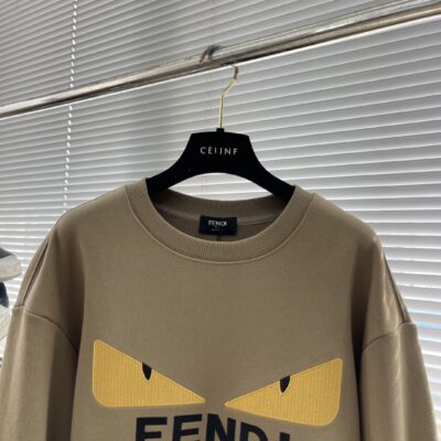 FENDI 秋冬新款 小怪獸刺繡Logo長袖衛衣｜男女同款 高端原單休閒款