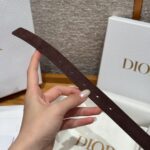 Dior 迪奧 Metamorphose 新款女士蝴蝶扣腰帶20mm麂皮拼牛皮設計