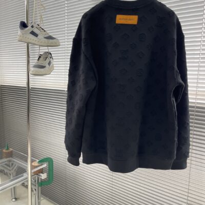 LV A貨長袖衛衣新款提花字母刺繡男女同款休閒棉質