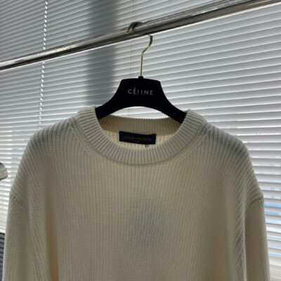 LV一比一刺繡山羊絨圓領衫25SS新款1V標識男女休閒百搭