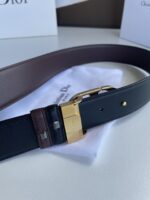 Dior 迪奧 高仿男士腰帶｜3.5cm頭層牛皮磨砂金屬扣 高奢低調設計