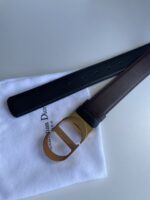 Dior 迪奧 高仿男士腰帶｜3.5cm頭層牛皮磨砂金屬扣 高奢低調設計