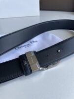 Dior 迪奧 高仿男士腰帶｜3.5cm頭層牛皮磨砂金屬扣 高奢低調設計