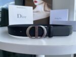 Dior 迪奧 高仿男士腰帶｜3.5cm頭層牛皮磨砂金屬扣 高奢低調設計