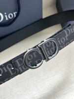 Dior高仿雙面腰帶35mm時尚百搭Oblique Galaxy印花