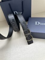 Dior高仿雙面腰帶35mm時尚百搭Oblique Galaxy印花
