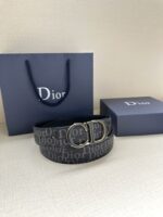 Dior高仿雙面腰帶35mm時尚百搭Oblique Galaxy印花