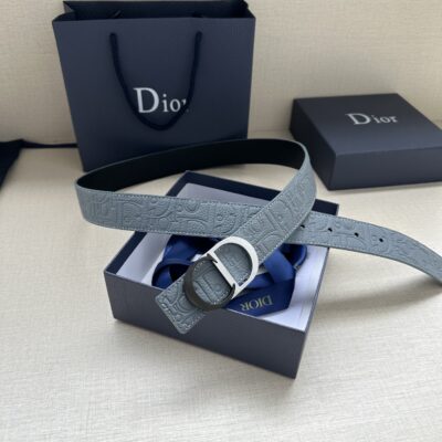 Dior高仿雙面腰帶典雅摩登35mm經典Oblique印花