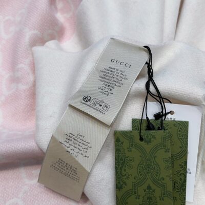 Gucci高仿雙面羊絨圍巾秋冬新品漸變GG標經典奢華保暖款