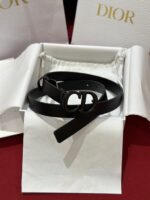 Dior高仿Saddle牛皮腰帶時尚百搭2cm經典金屬CD標