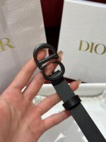Dior高仿Saddle牛皮腰帶時尚百搭2cm經典金屬CD標