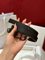 Dior高仿Saddle牛皮腰帶時尚百搭2cm經典金屬CD標