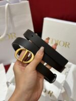 Dior高仿Saddle牛皮腰帶時尚百搭2cm經典金屬CD標
