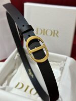 Dior高仿Saddle牛皮腰帶時尚百搭2cm經典金屬CD標